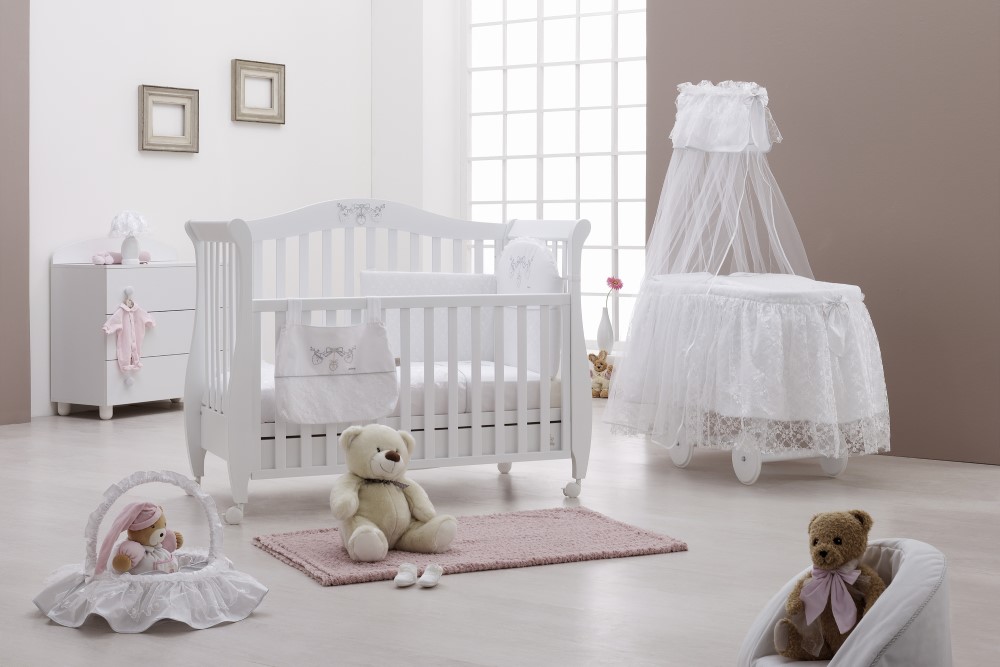 Italbaby pohádková postýlka Romantic bílá